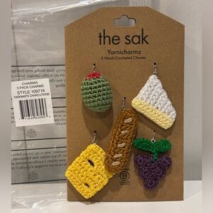 The Sak Yarnicharmz 5 Hand-Crocheted Charms - Charcuterie